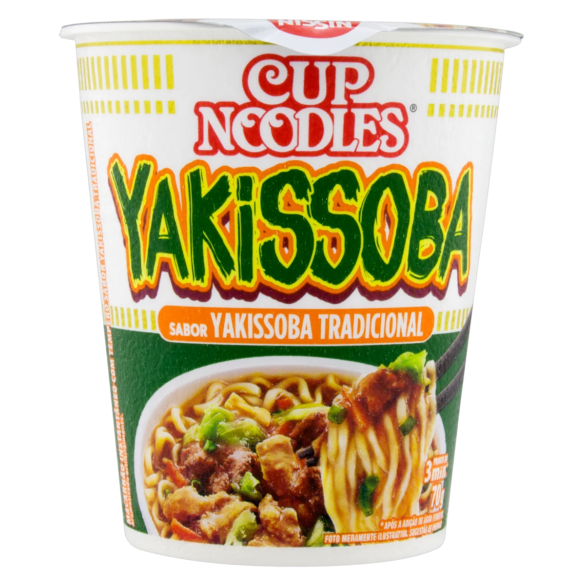 MACARRÃO INST. CUP NOODLES SABOR YAKISSOBA TRADICIONAL 70g