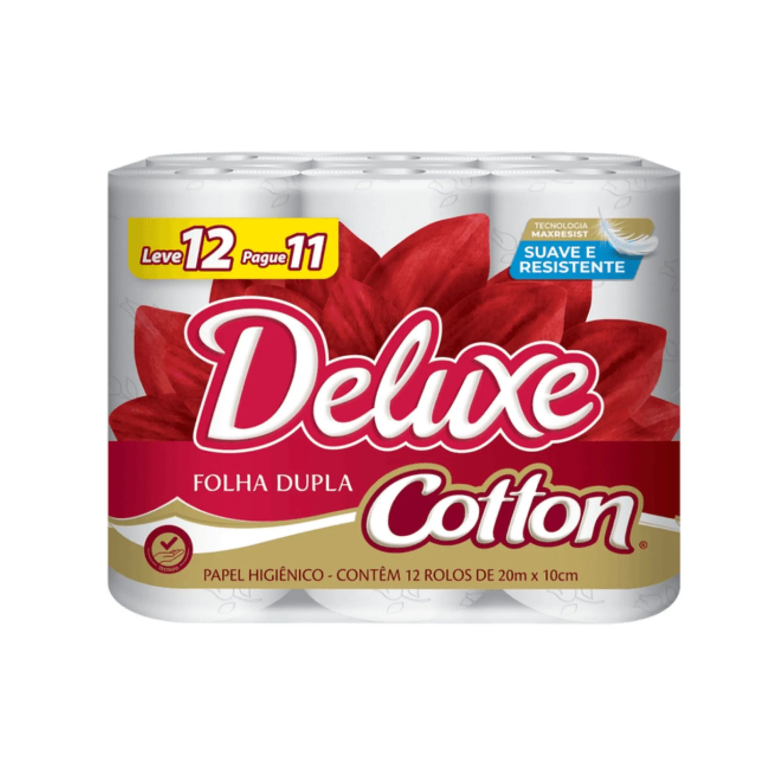 Papel Higiênico Deluxe folha Dupla 20m com 12 Rolos