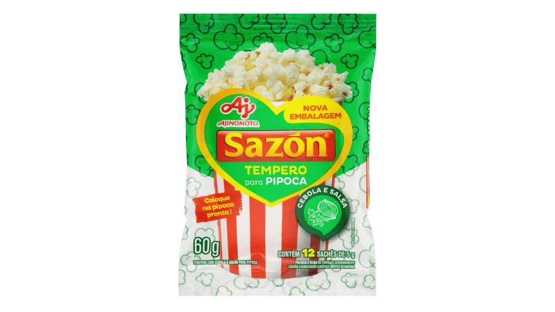 TEMPERO EM PO SAZON P/ PIPOCA "CEBOLA E SALSA" 60G¬