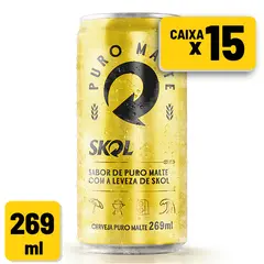 Cerveja Skol Puro Malte Lata Sleek 269ml 