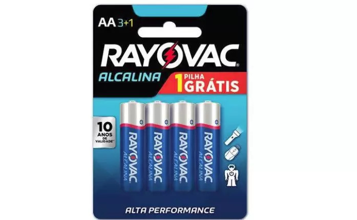 PILHA RAYOVAC ALCALINA "AA" C/4UN