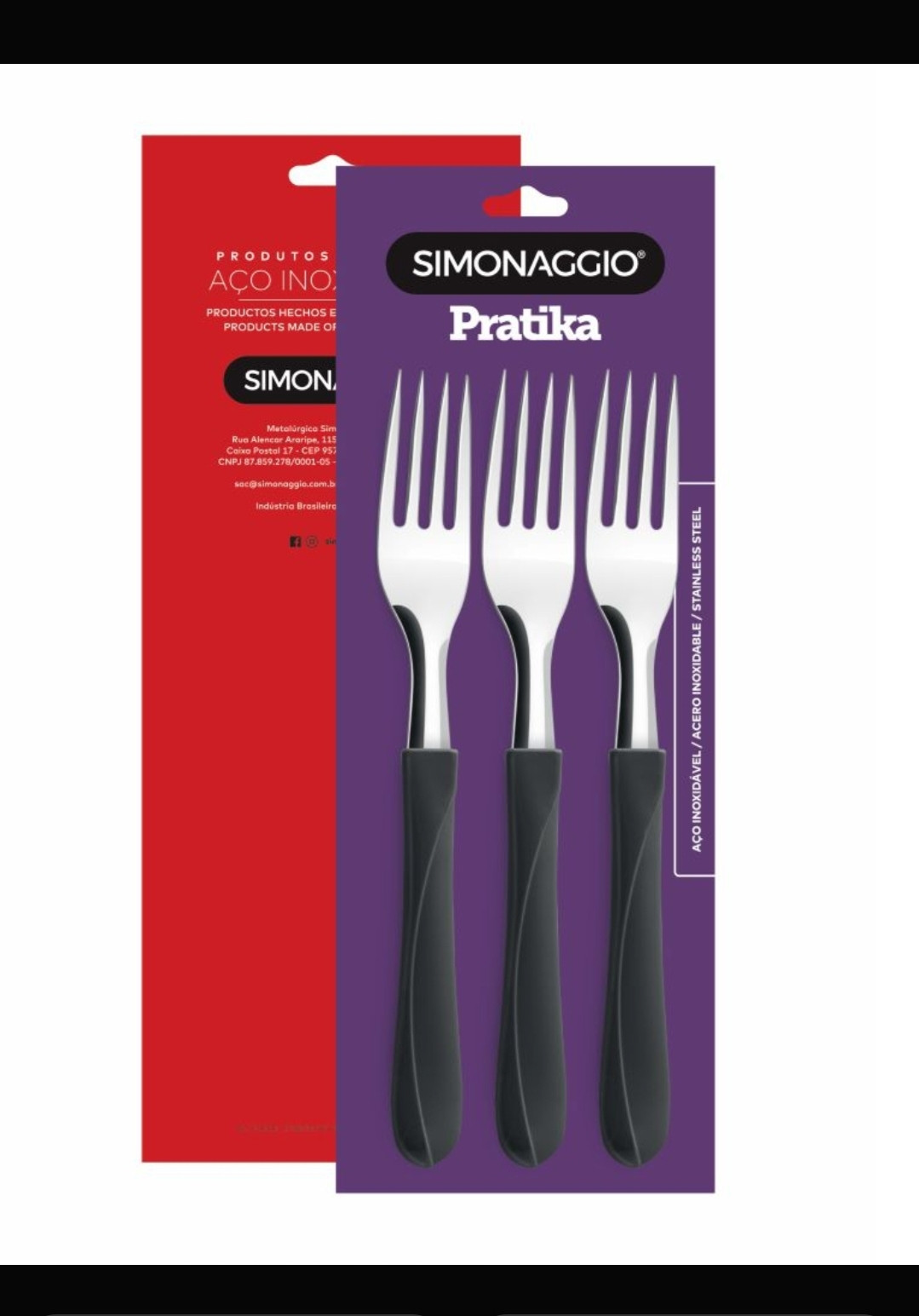 Garfo simonaggio pratika c/ 3un preto