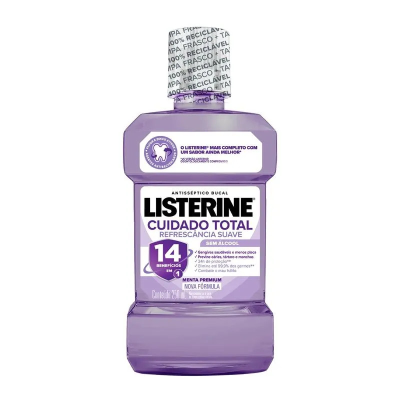 ENXAGUANTE LISTERINE CUIDADO TOTAL ZERO ALCOOL 250ML