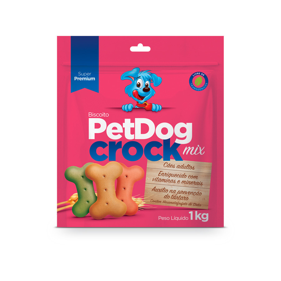 Biscoito Petdog Crock Mix 1kg 