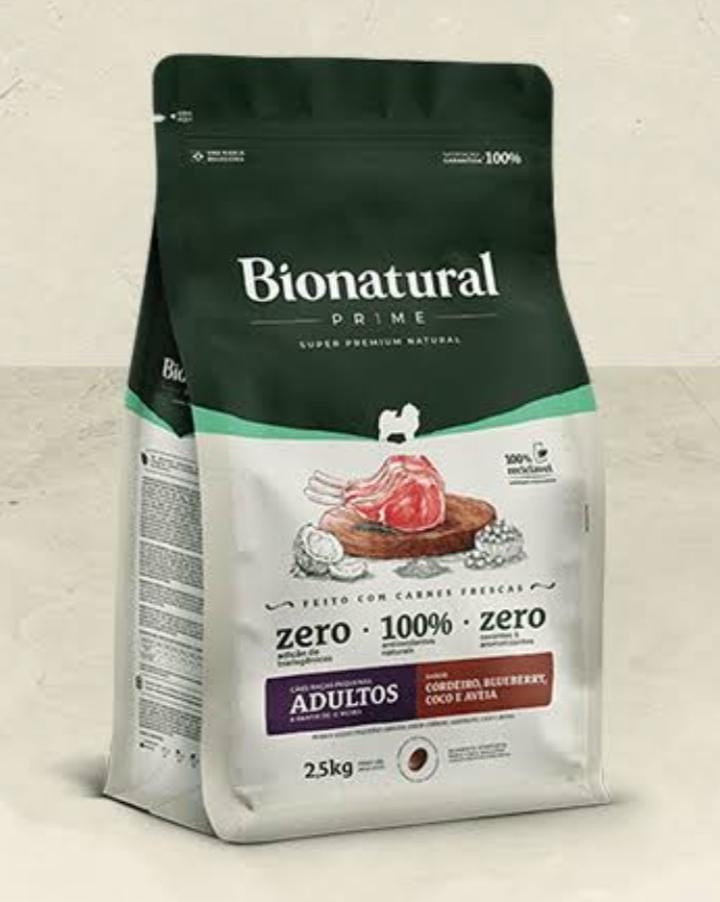 Bionatural Adultos Raças Pequenas Sabor Cordeiro 2,5Kg