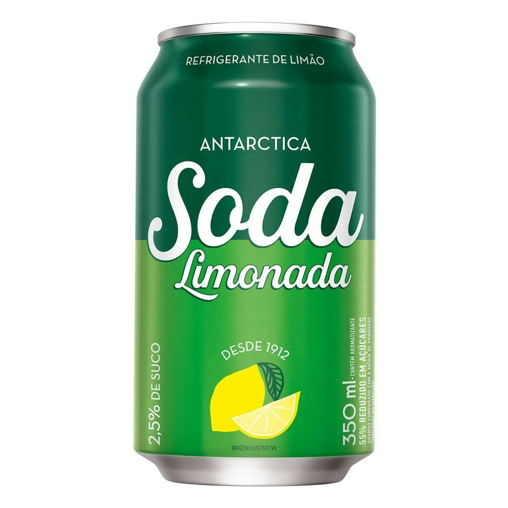 REFRIGERANTE ANTARCTICA SODA LIMONADA LT 350ML