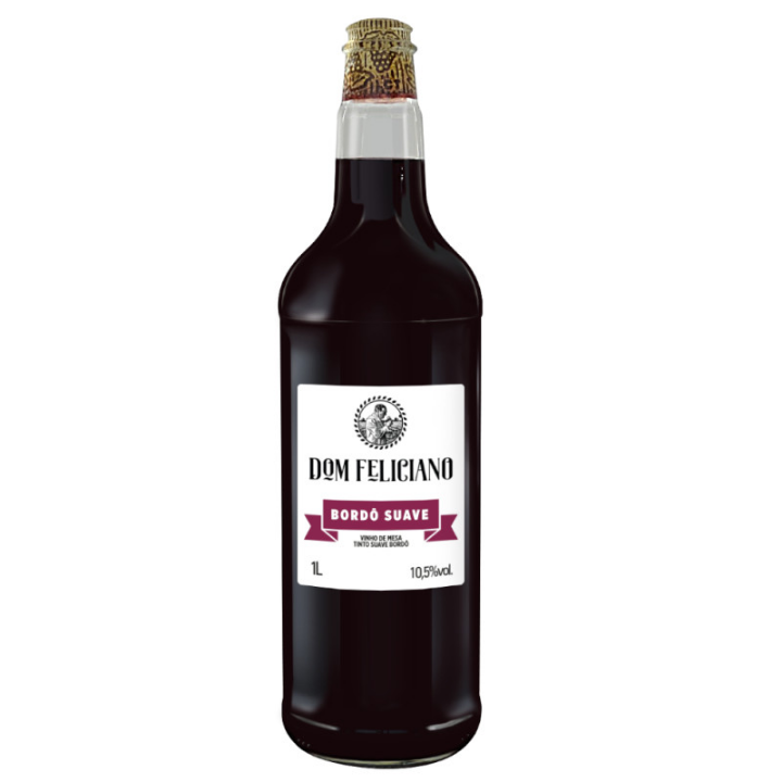 Vinho Dom Feliciano Bordô Suave 1LT
