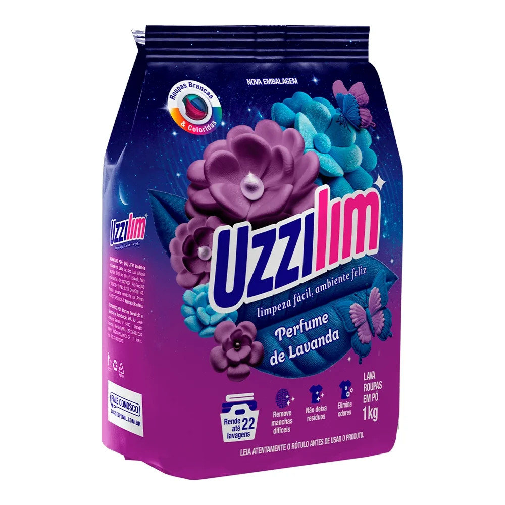 Sabão em Pó Uzzilim Perfume de Lavnda 1kg