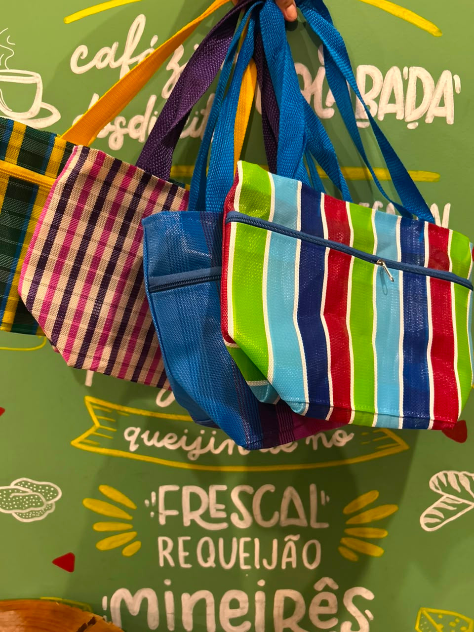 Bolsa de Vo Ir na Feira com Ziper