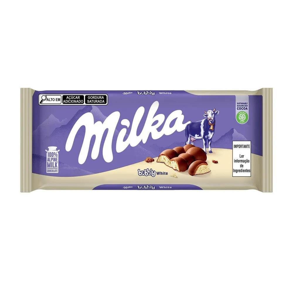 BARRAO MILKA 95G BUBBLY BRANCO