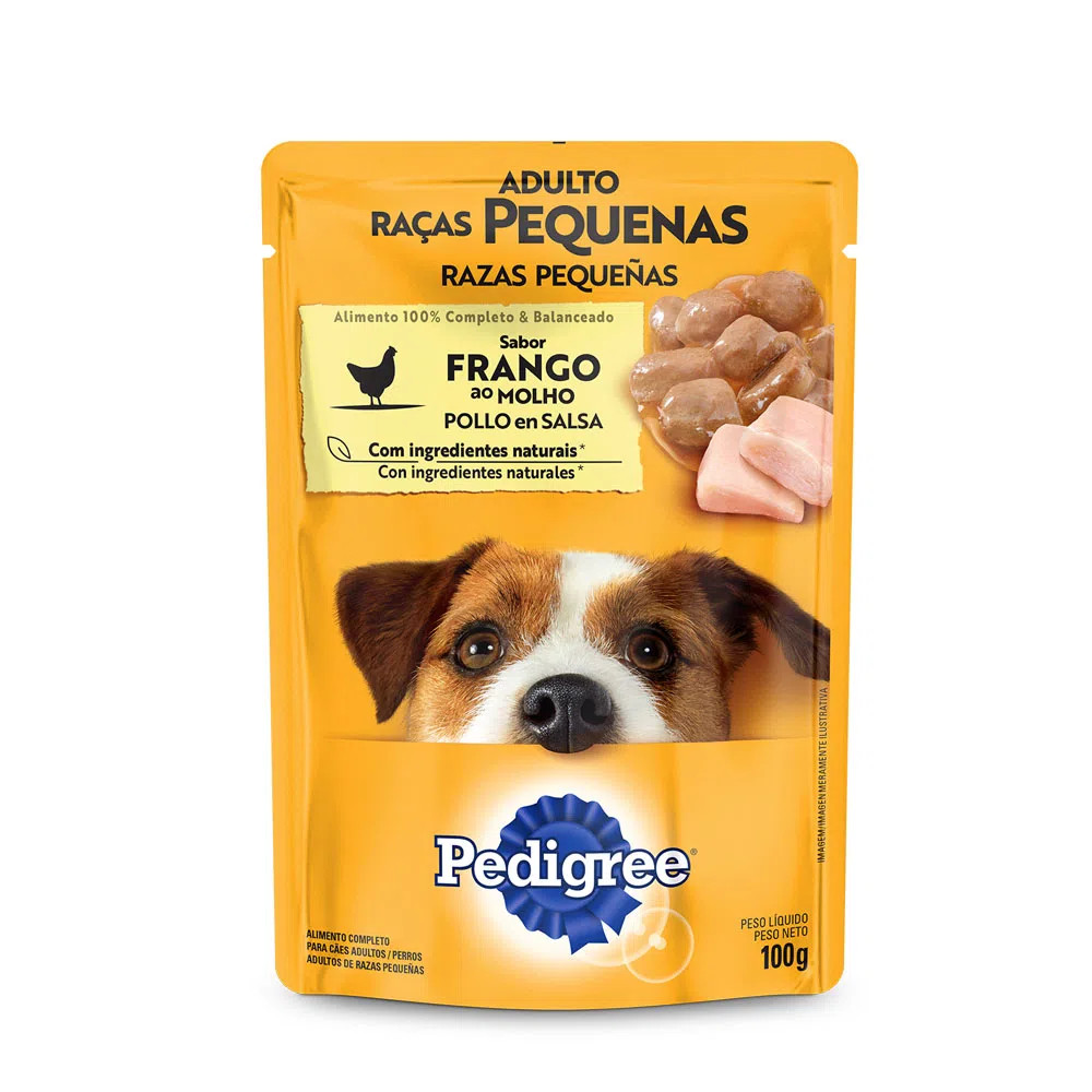 Sachê Pedigree Adulto Raça Pequena Frango 100g