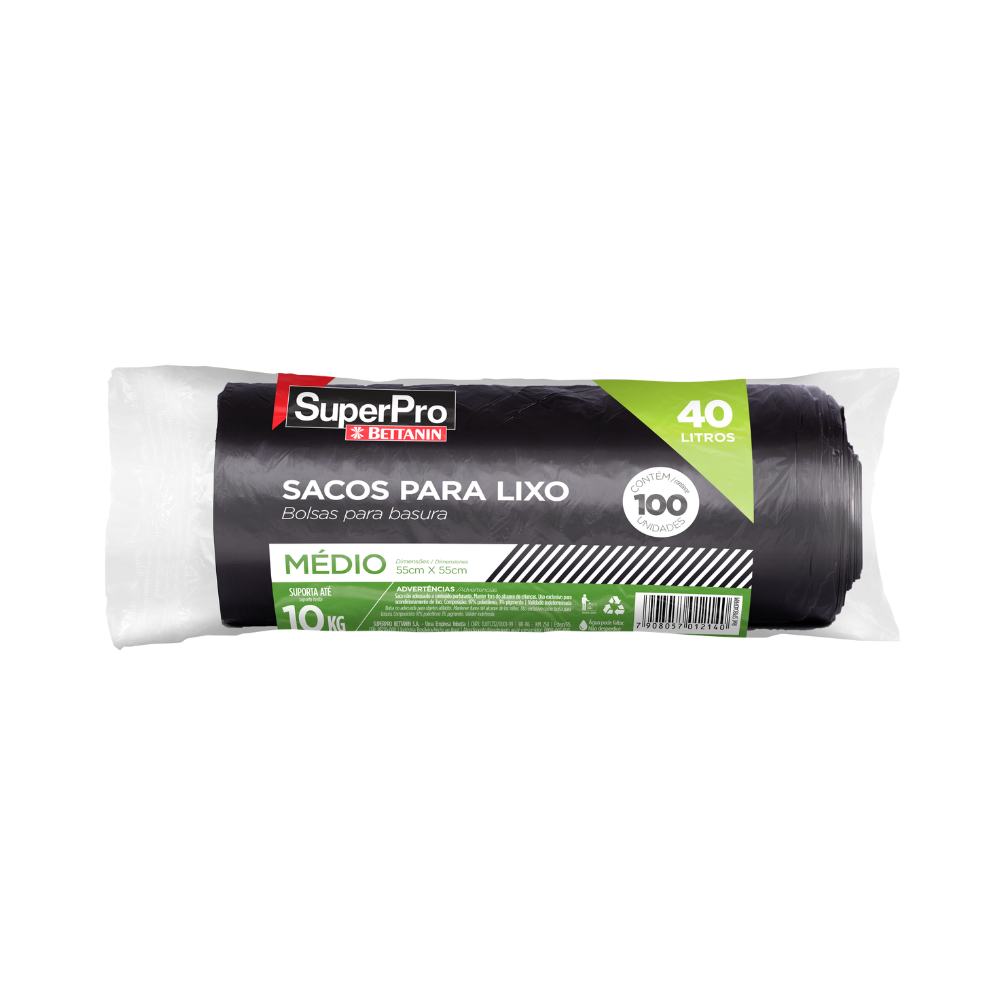 SACO LIXO SUPERPRO 40L/M RL C100