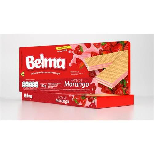Biscoito Wafer Belma Morango 110g