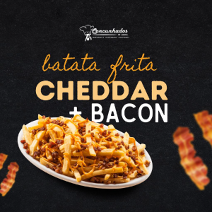 BATATA FRITA COM CHEDDAR E BACON (PORÇÃO INTEIRA)
