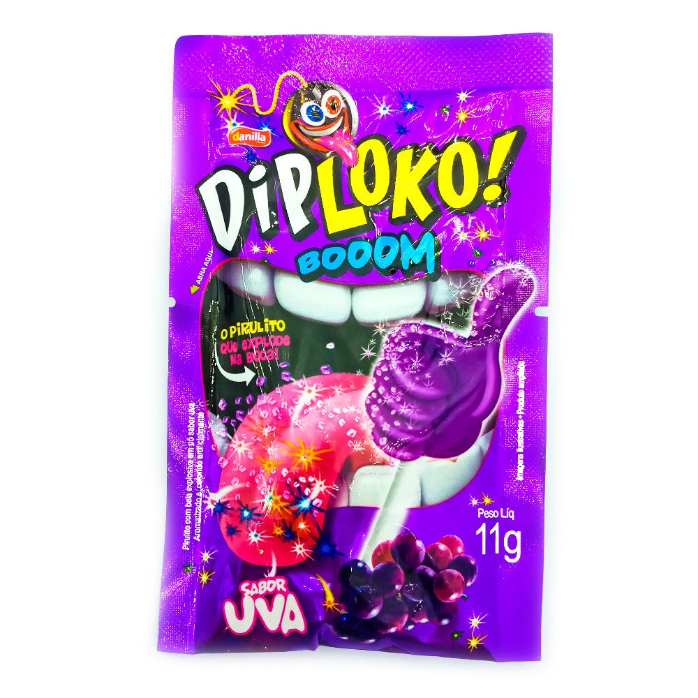  PIRULITO DIPLOKO BOOM UVA 11GRS BALA