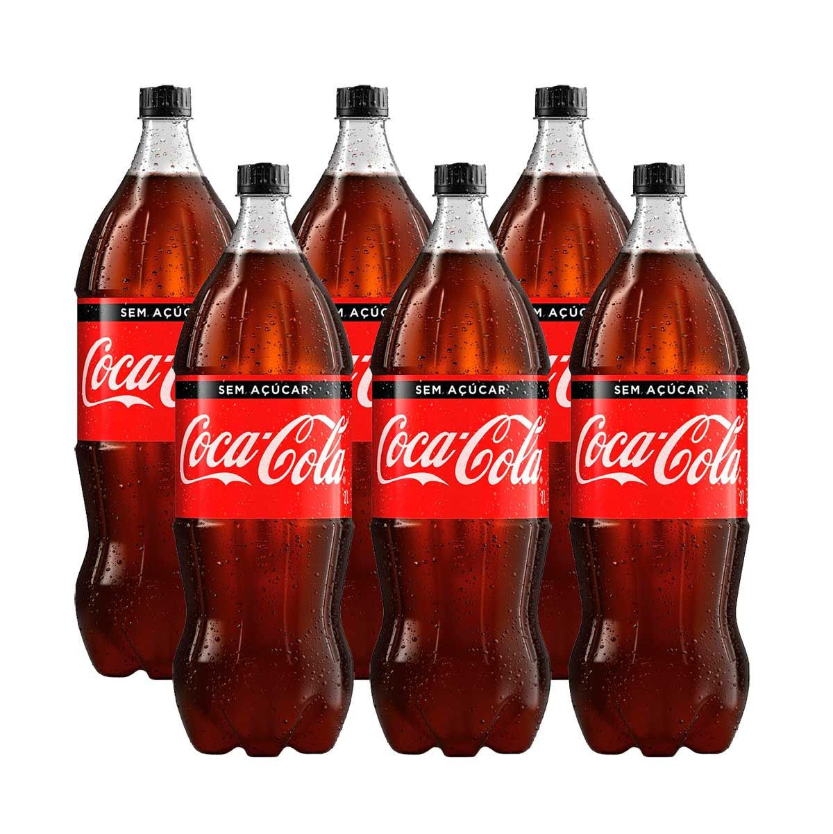 REFRIGERANTE COCACOLA SEM ACUCAR 2L PACK 6 UN