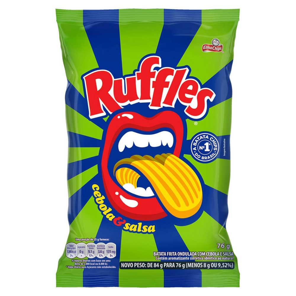 SALGADINHO RUFFLES SABOR CEBOLA E SALSA 68G