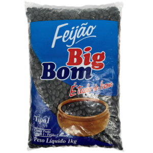 FEIJAO BIG BOM PRETO T1 1KG