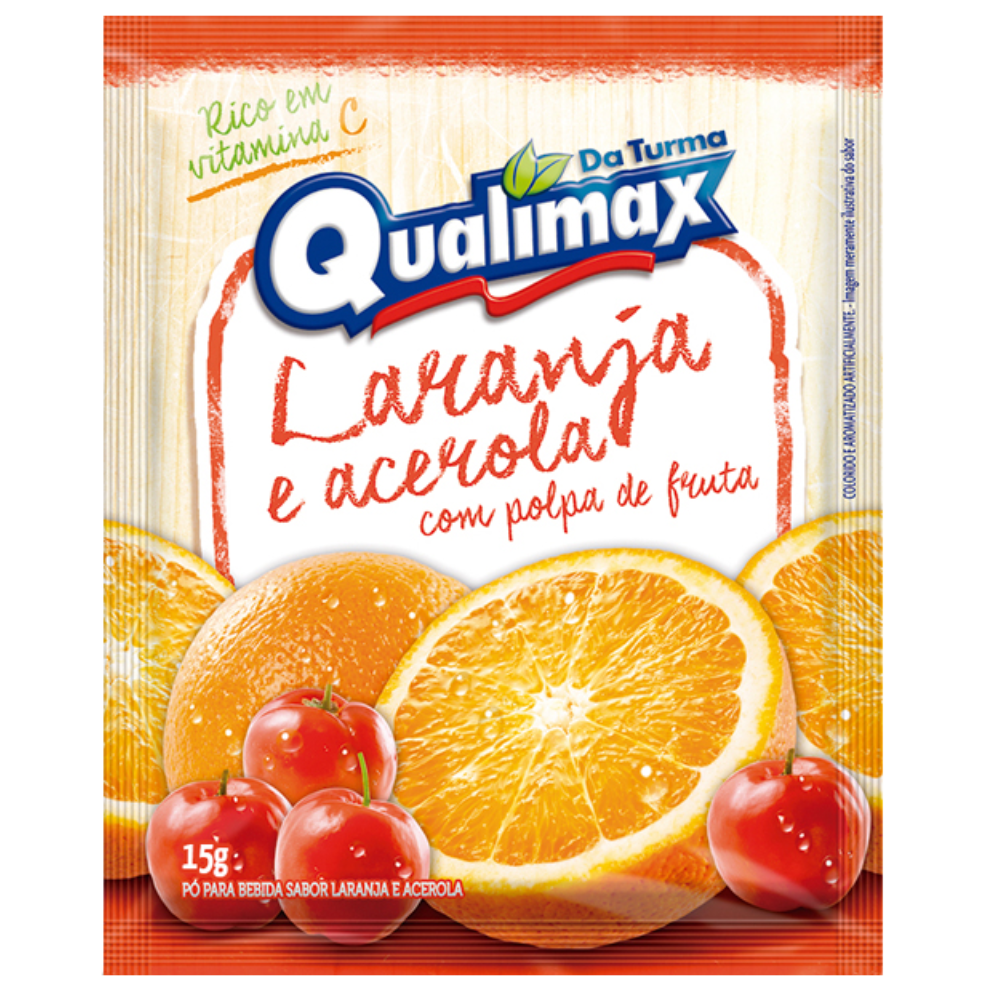 SUCO QUALIMAX LARANJA E ACEROLA 15G