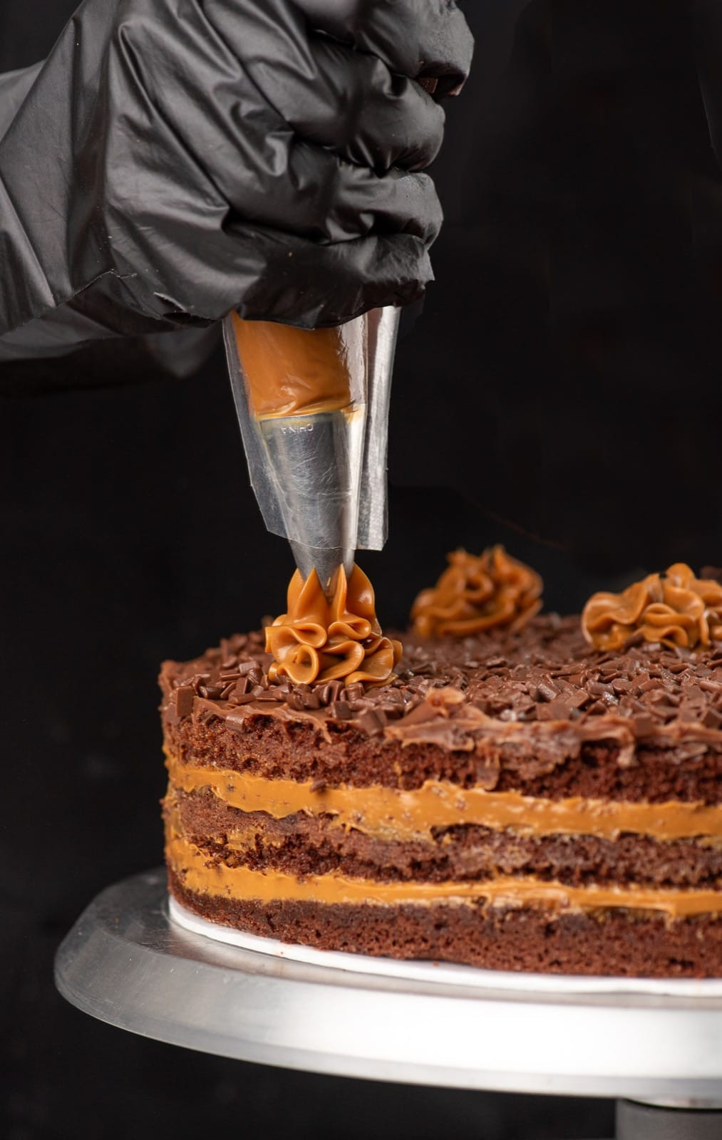 Torta brigadeiro com doce de leite 18cm
