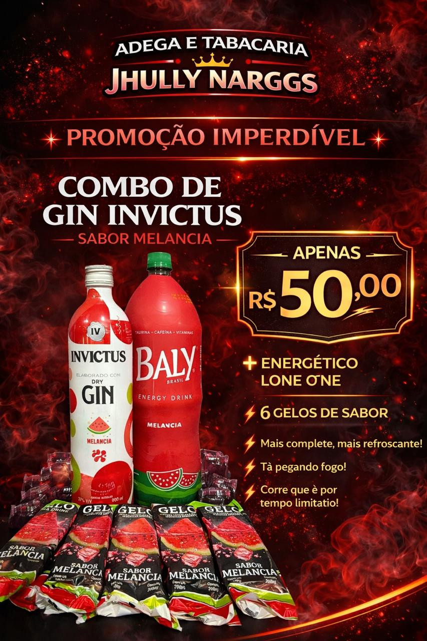 COMBO DE GIN INVICTUS MELANCIA C/ BALY