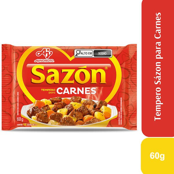 Tempero para Carnes Sazón 60g