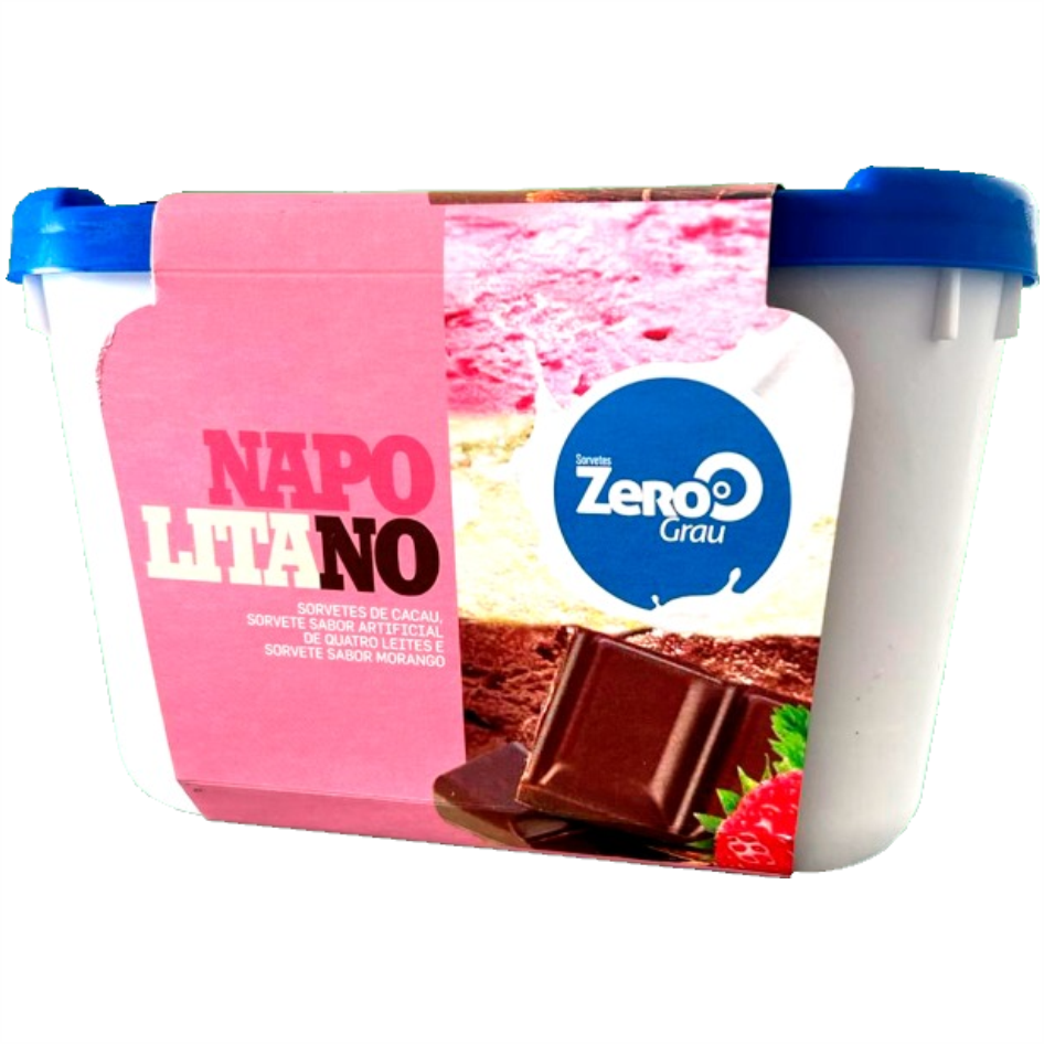 SORVETE ZERO GRAU NAPOLITANO PT1,8L