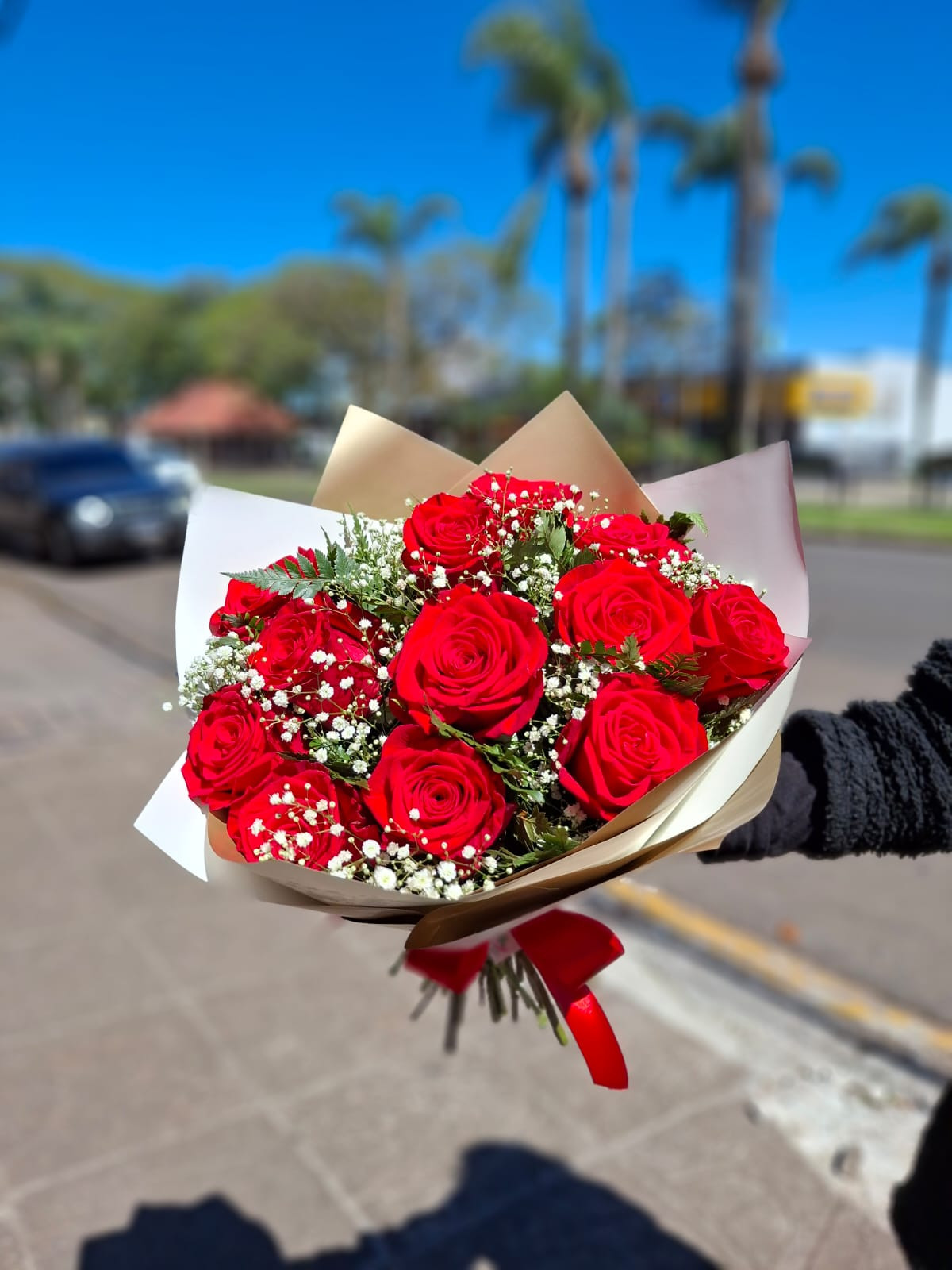 BUQUÊ 12 ROSAS IMPORTADAS 
