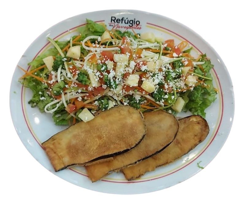 SALADA C/ BERINJELA A MILANESA