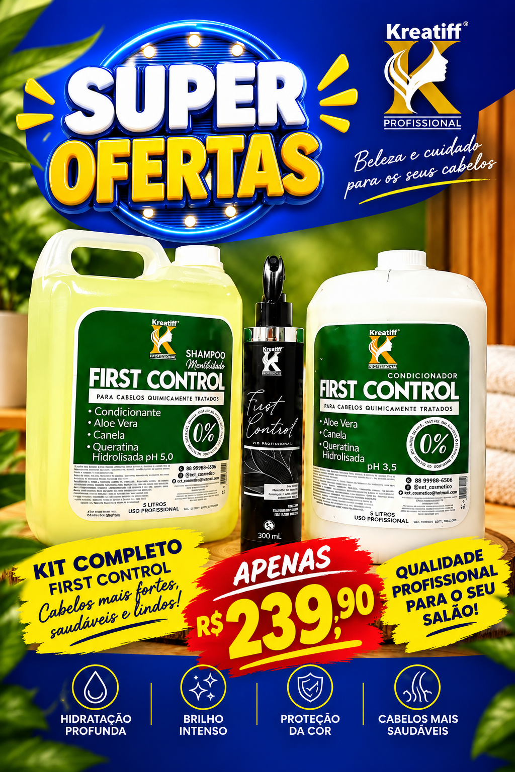 Kit Lavatório Shampoo/ Condicionador/Uso Obrigatório 