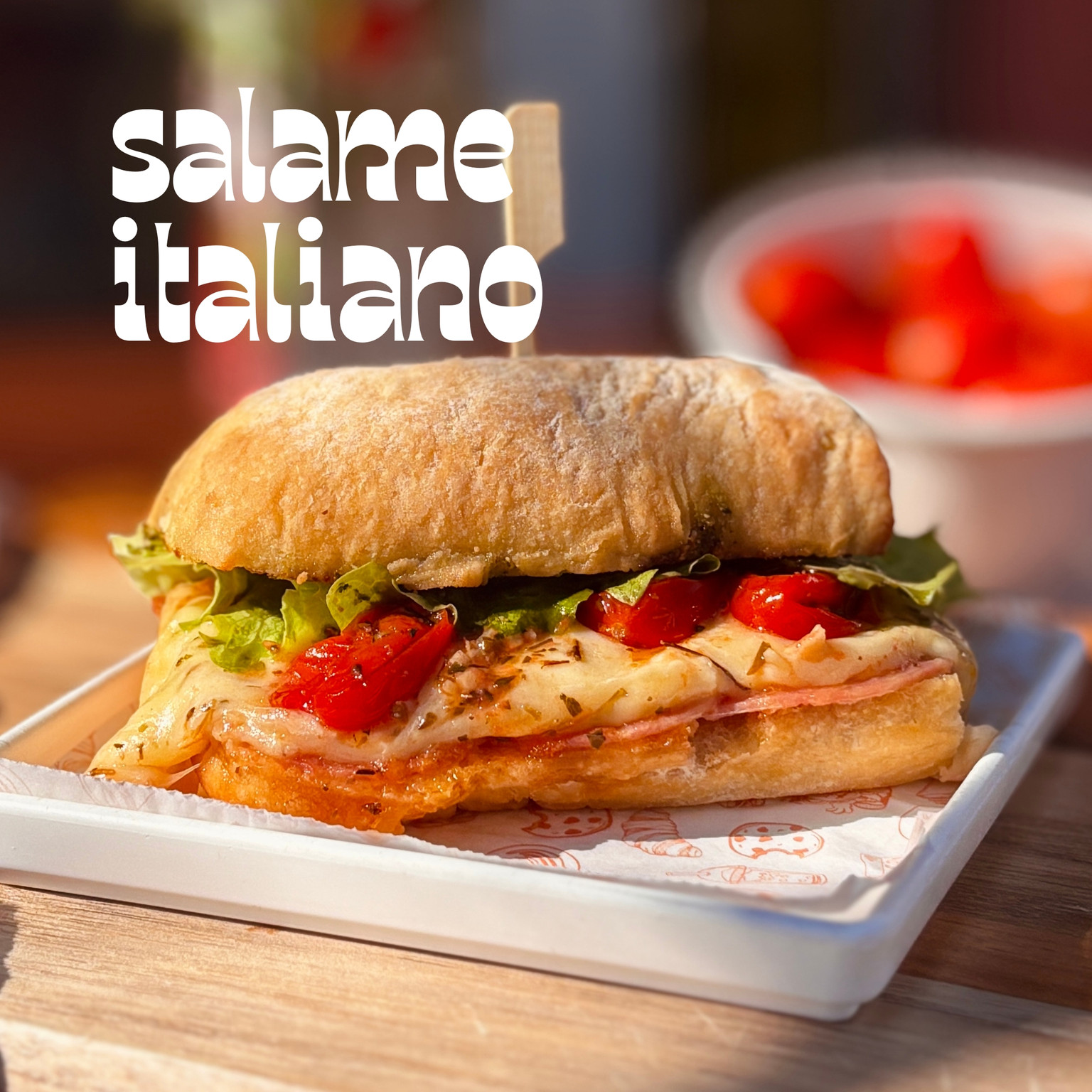 SANDUICHE DE SALAME E PROVOLONE