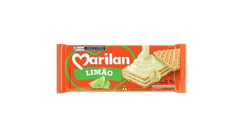 Biscoito Wefer Limão Marilan 70g