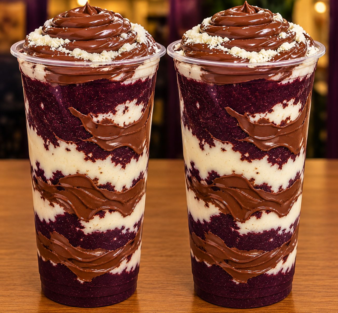 2 AÇAIS DE 500 ML COM NUTELLA E LEITE EM PÓ 