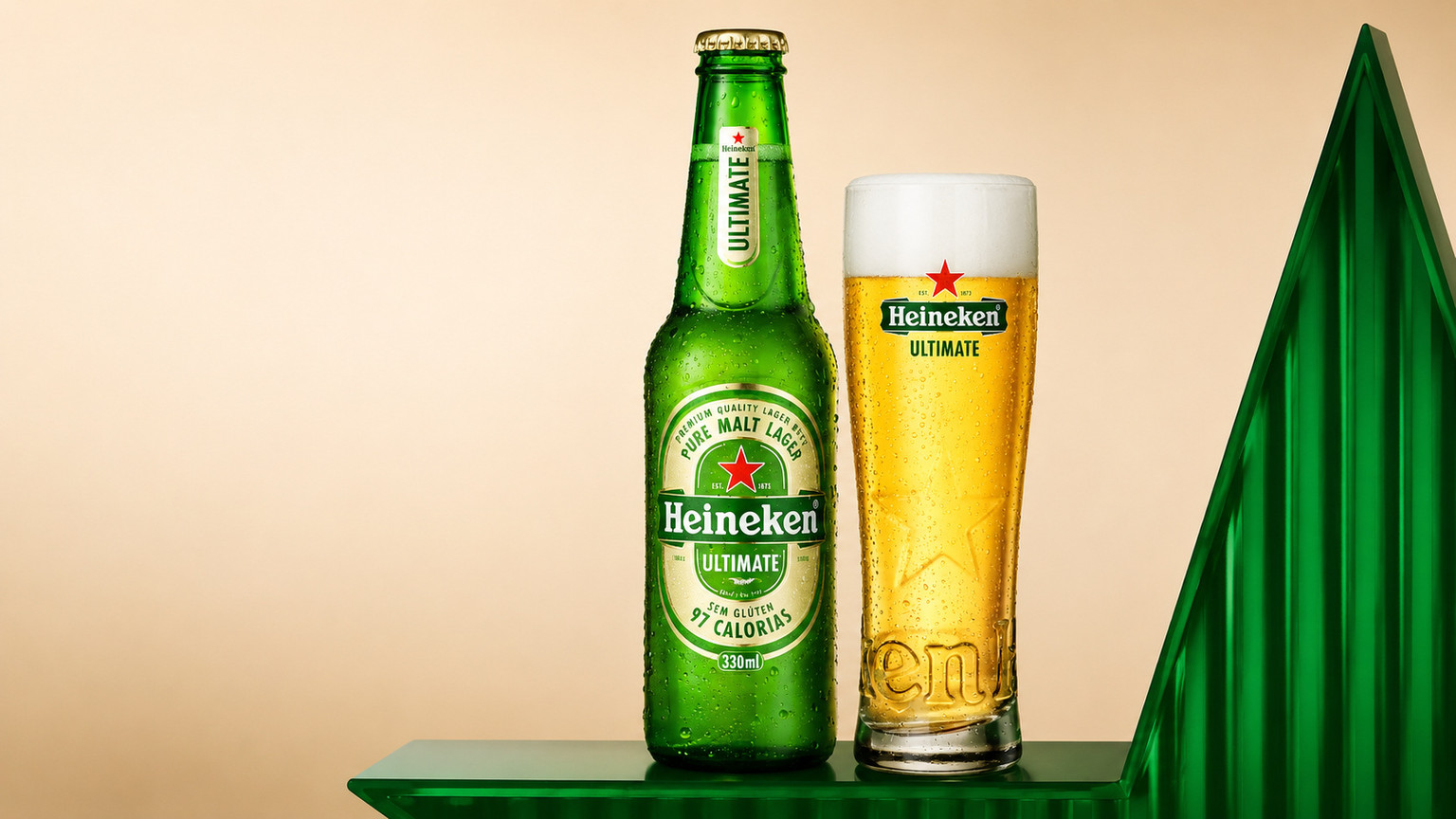 HEINEKEN PURE MALT LAGER SEM GLÚTEN 330ML LONG 