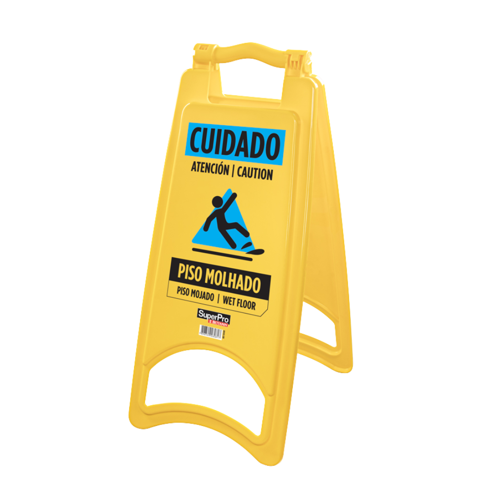 PLACA SINALIZADORA SUPERPRO PISO MOLHADO