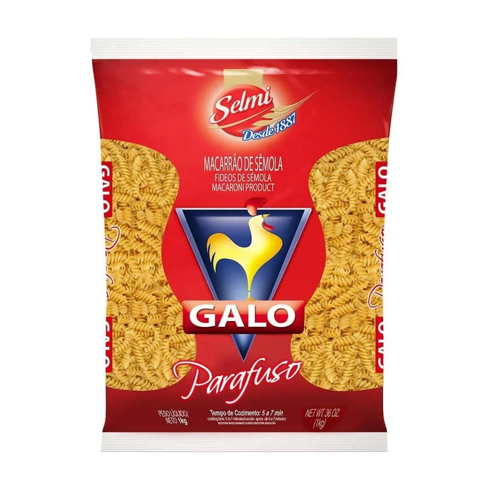 Macarrao Galo Semola Parafusinho 500g