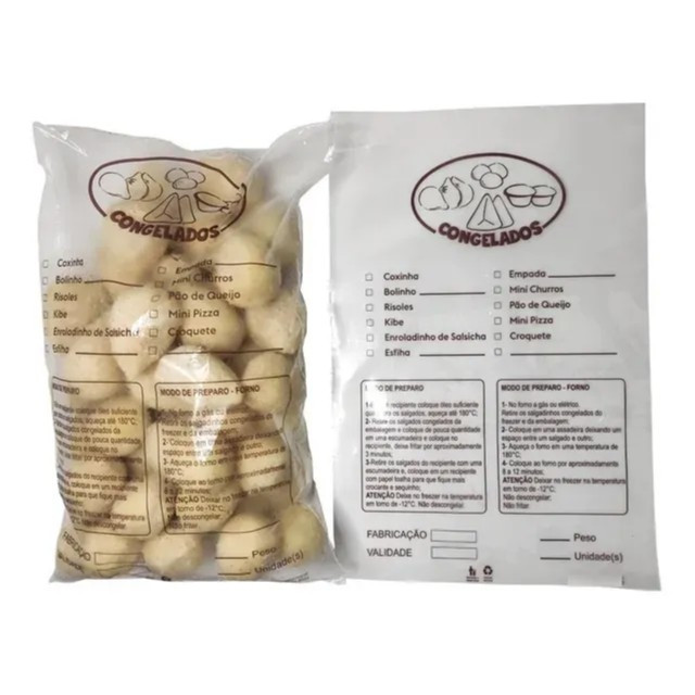PACOTE 30 SALGADOS CONGELADOS
