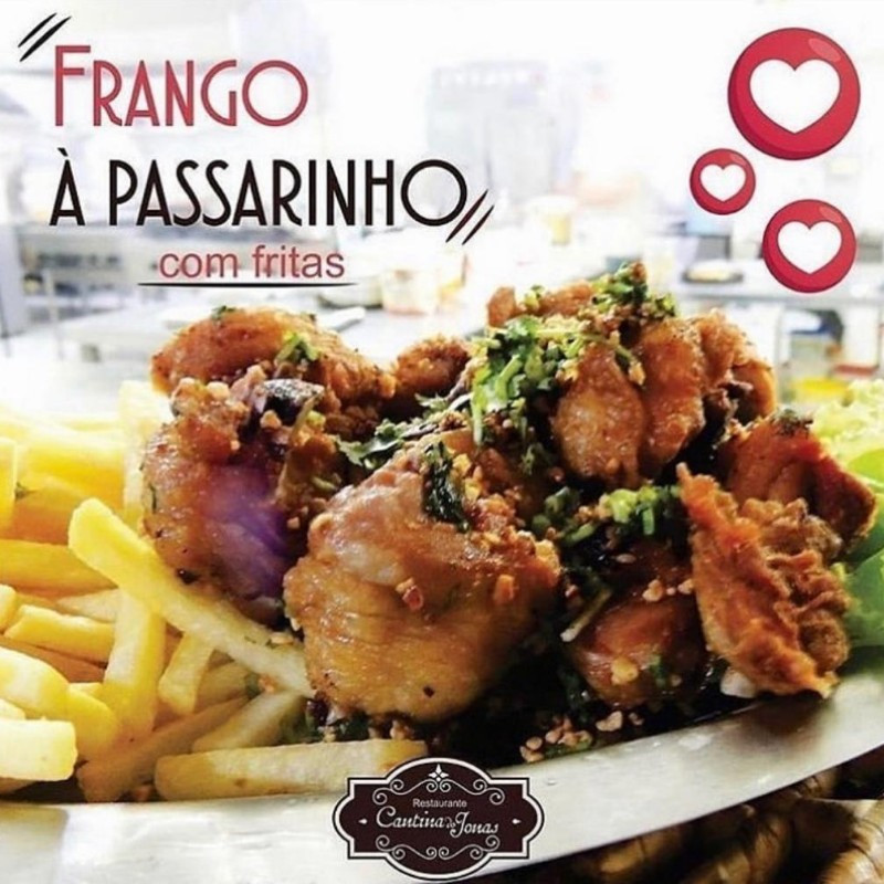 (Cód.  50) Frango à passarinho c/ fritas