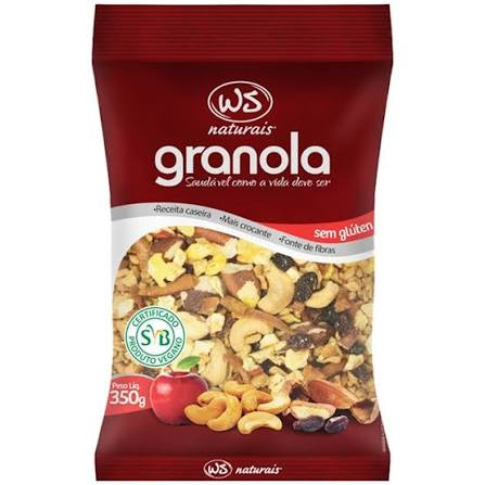 Granola Ws Naturais Zr Glut Pct 350g