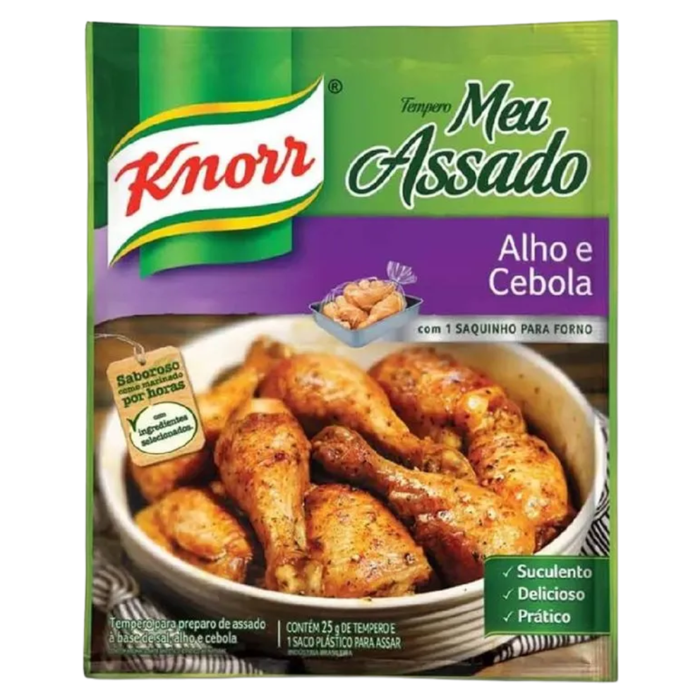 KNORR MEU ASSADO ALHO CEBOLA 25G + SAQUINHO P/FORNO