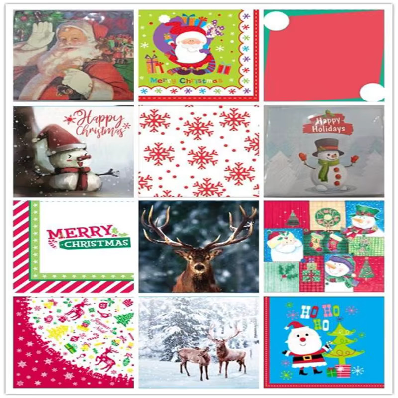 GUARDANAPO PAPEL MAGIZI NATAL DECORADO 25X25CM C/20FLS