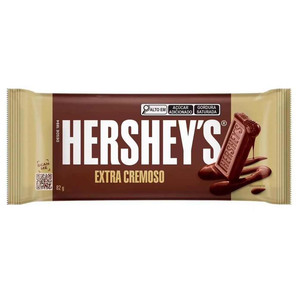 CHOCOLATE BARRA HERSHEY`S EXTRA CREMOSO 82G