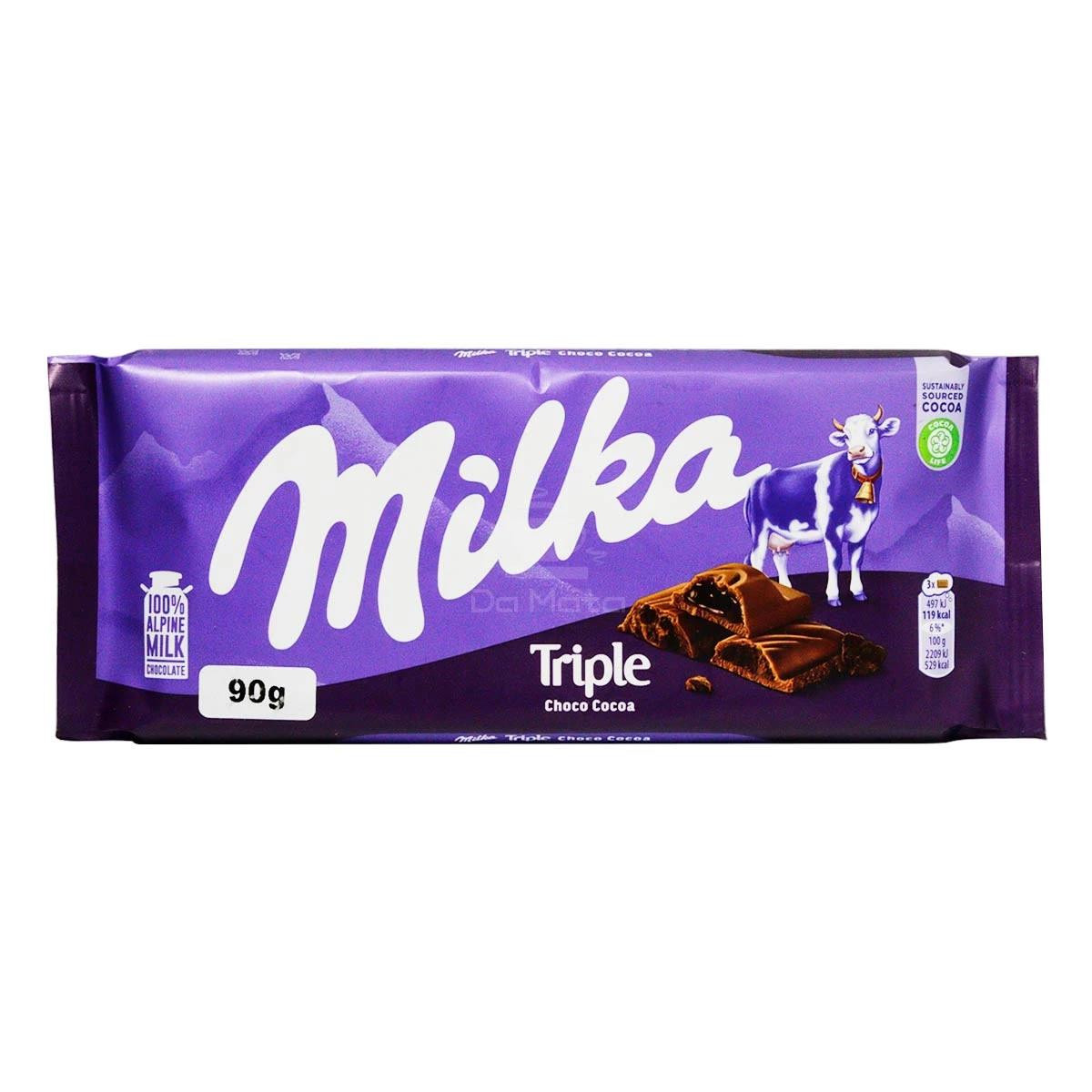 BARRAO MILKA 90G TRIPLE CACAO