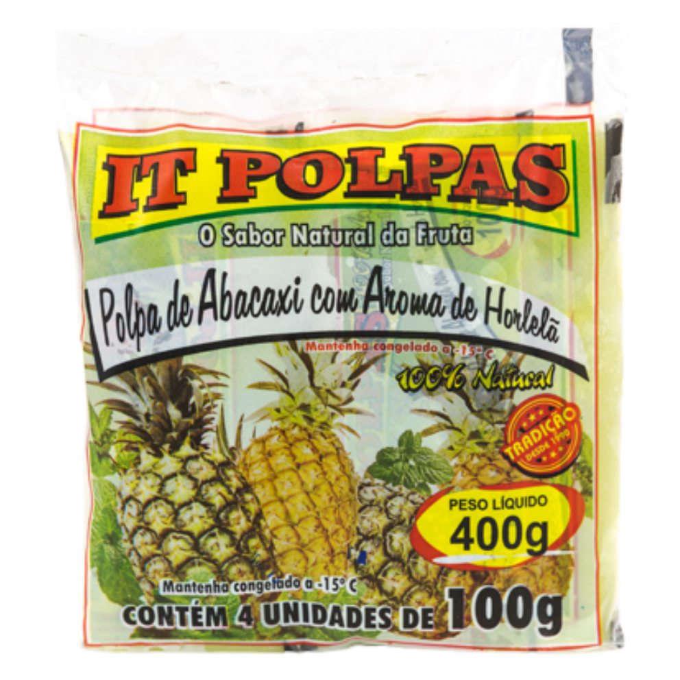 POLPA DE FRUTA IT POLPAS "ABACAXI C/ HORTELA" 400G