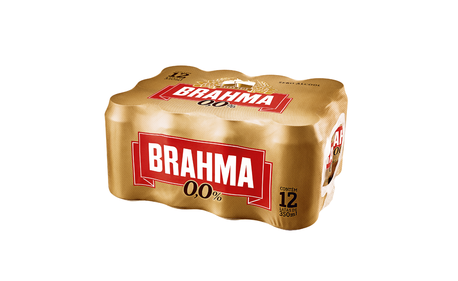 Brahma 0,0% Alcóol 350ml - Fardo de 12 unidades