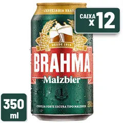 Cerveja Malzbier Brahma Lata 350ml 