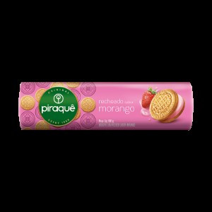 BISCOITO PIRAQUÊ RECHEADO DE MORANGO 160G