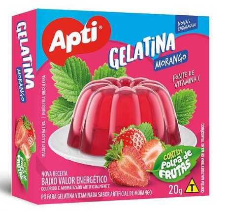 Gelatina Apti Morango 20g