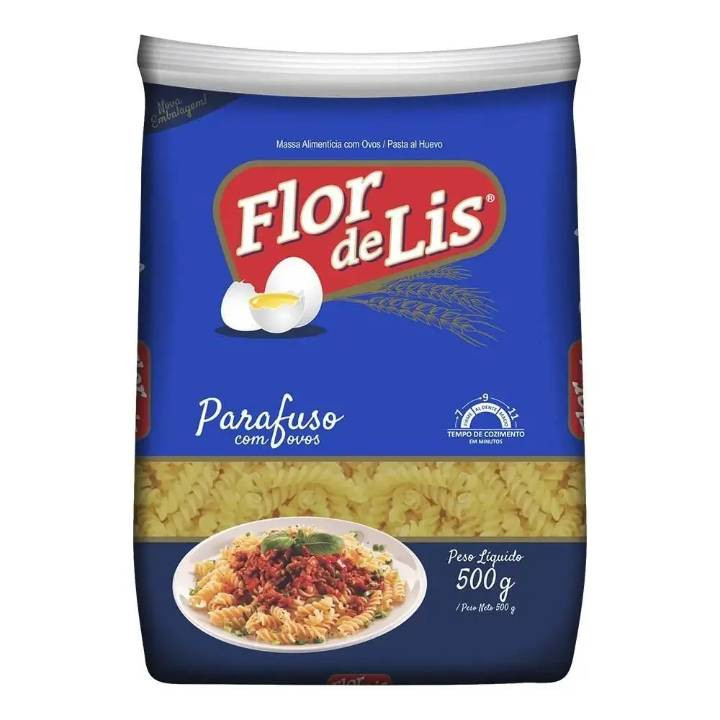 Macarrao Flor de Lis Parafuso 500g