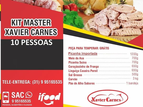 Kit master xavier 10 pessoas